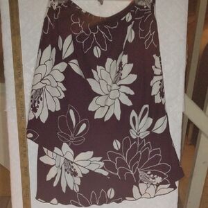 SL Fashions Red Asymmetrical A-Line Skirt Knee-Length Casual